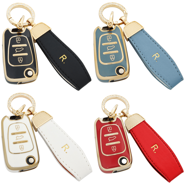 3 Buttons Flip Folding Remote Key Case, Car Remote Key Bag For I20 For I30 For IX35 For I35 For Accent For Kia For Picanto For Sportage For K5 Anti Fall, Dust-Proof, Exquisite High-End Keybag Suitable For Women