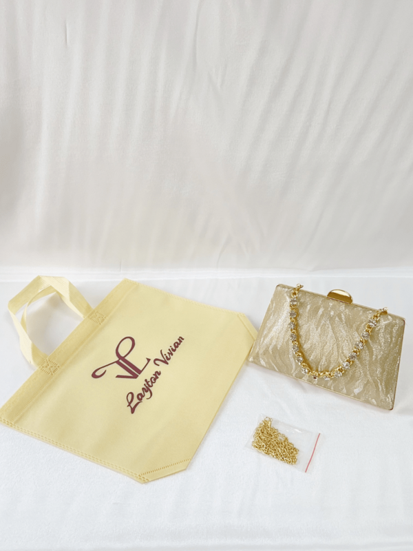 Bolsa Feminina clutch de festa laytonvivian simples elegante minimalista com strass kisslock
