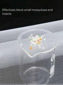 无缝白色防虫窗纱 - 磁性闭合纳米 PP 网状窗帘，透气卧室装饰和温室覆盖物，时尚无拉链现代家居升级