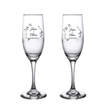 (Set Of 2) Personalized Champagne Flutes For Weddings, Engagements, And Anniversaries - Elegant UV Printed Mr. And Mrs. Toasting Glasses Set - Customizable Shapes, Styles, And Colors - Perfect Gift For Newlyweds, Bridal Showers, And Romantic Celebrations - Unique Keepsake For Toasting Love And Happiness - Ideal For Wedding Receptions, Engagement Parties, And Special Occasions - Celebrate Your Love Story With Style!