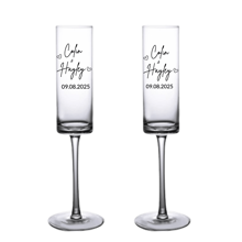 (Set Of 2) Personalized Champagne Flutes For Weddings, Engagements, And Anniversaries - Elegant UV Printed Mr. And Mrs. Toasting Glasses Set - Customizable Shapes, Styles, And Colors - Perfect Gift For Newlyweds, Bridal Showers, And Romantic Celebrations - Unique Keepsake For Toasting Love And Happiness - Ideal For Wedding Receptions, Engagement Parties, And Special Occasions - Celebrate Your Love Story With Style!