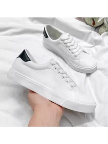 Zapatillas de deporte de moda para mujer Zapatos cómodos para caminar - Blanco - Ver 4