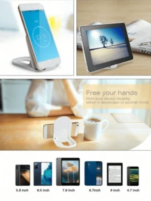 1 件便携式简易折叠桌面手机和平板电脑休闲支架，创意床头柜手机支架，时尚紧凑的设计，轻松解放双手观看，多种用途 - 彩色 - 查看 6