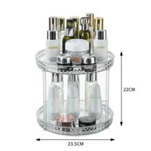 Acrylic Makeup Organizer 360º Rotating Makeup Organizer With 2 Floors - YT2500 trong suốt - Xem 6