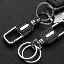 Chaveiro de Metal de Liga de Zinco para Homens e Mulheres, Chaveiro do Carro Chaveiro Automotivo Abridor Giratório Mosquetão Cromado - Multicolorido - Visão 1