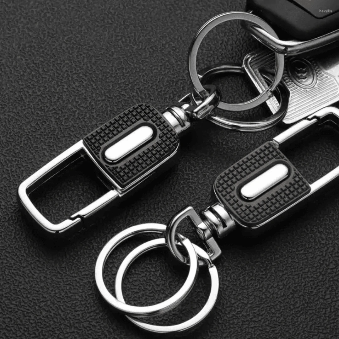 Chaveiro de Metal de Liga de Zinco para Homens e Mulheres, Chaveiro do Carro Chaveiro Automotivo Abridor Giratório Mosquetão Cromado - Multicolorido - Visão 1