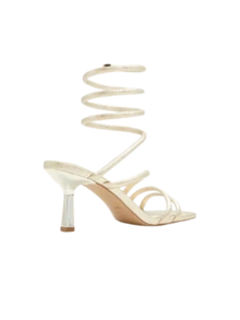 Twirly Gold Fashionable And Elegant Spiral Strap High Heel Sandals - Gold - View 2
