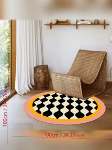 High Quality Swan Plush 5mm Thick Soft Material Round Living Room Carpet, French Cream Style Bedroom Bedside Plush Rug, Luxury Cream Yellow Sofa Coffee Table Chair Soft Floor Mat - Multicolor - View 16