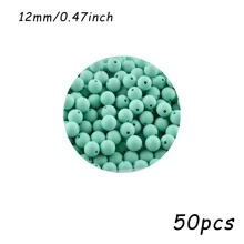 50 pezzi/100 pezzi, Assortimento di perline, perline in silicone di colore solido da 9mm/12mm/15mm, in vari colori, perline decorative, adatte per braccialetti fai-da-te, penne con perline, ecc.