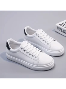 Zapatillas de deporte de moda para mujer Zapatos cómodos para caminar - Blanco - Ver 3