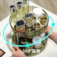 Acrylic Makeup Organizer 360º Rotating Makeup Organizer With 2 Floors - YT2500 trong suốt - Xem 5