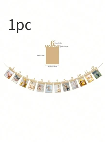 1pc/2pcs Baby 1st Birthday Party, 1-12 Month Photo Banner, Baby First Years Photography Props