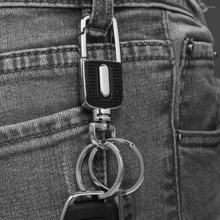 Chaveiro de Metal de Liga de Zinco para Homens e Mulheres, Chaveiro do Carro Chaveiro Automotivo Abridor Giratório Mosquetão Cromado - Multicolorido - Visão 4