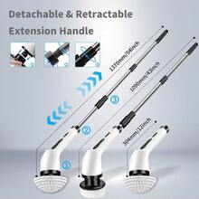 一套电动旋转地板清洁机，无线电动旋转地板刷，配备1200mAh电池，9个可更换刷头和可调节延长杆，360度无线清洁刷，适用于浴室、浴缸、瓷砖等。是厨房、浴室和家居用品供应商的理想之选。 - 綠色 - 查看 10