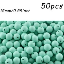 50 pezzi/100 pezzi, Assortimento di perline, perline in silicone di colore solido da 9mm/12mm/15mm, in vari colori, perline decorative, adatte per braccialetti fai-da-te, penne con perline, ecc.