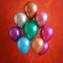 Metallic Latex Balloon Balloon 50 Units - Size 12 Different Colors - Red Violet - View 2