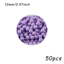 50 pezzi/100 pezzi, Assortimento di perline, perline in silicone di colore solido da 9mm/12mm/15mm, in vari colori, perline decorative, adatte per braccialetti fai-da-te, penne con perline, ecc.