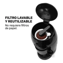 Taurus Cafetera Tau.rus MEDEA 2000 Personal con Taza de Cerámica, Filtro Lavable, Interruptor Luminoso, Negra - Tipo de Enchufe A USA (110-127V) - Ver 2
