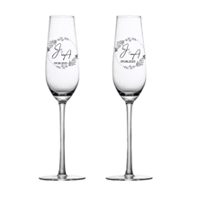 (Set Of 2) Personalized Champagne Flutes For Weddings, Engagements, And Anniversaries - Elegant UV Printed Mr. And Mrs. Toasting Glasses Set - Customizable Shapes, Styles, And Colors - Perfect Gift For Newlyweds, Bridal Showers, And Romantic Celebrations - Unique Keepsake For Toasting Love And Happiness - Ideal For Wedding Receptions, Engagement Parties, And Special Occasions - Celebrate Your Love Story With Style!