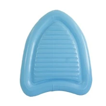 1 Stück aufblasbares blaues Schwimmliege, Sommer Schwimmbad Party Zusammenkunft Schwimmliege, faltbar mit Rückenlehne Schwimmhilfe, Strandutensilien, Strandaccessoires