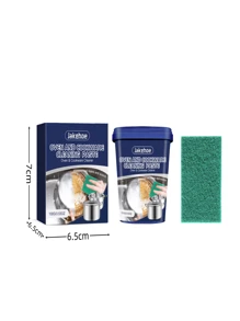 100g Multipurpose Gentle Cleaning Paste, Suitable For Stainless Steel, Cooktop, Oven, Range Hood Cleaning, Rust Remover, Lightweight, You May Want To Order Multiple Units Based On Your Need (Random New/Old Packaging)