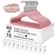 50 pièces/20 pièces/10 pièces/1 pièce Cintres pour enfants revêtus de floqué, Porte-vêtements durable antidérapant, Cintres bébé floqués - Cintres antidérapants convenant aux nourrissons et aux tout-petits, Vêtements de bébé - Porte-vêtements pour enfants de conception fine pour garde-robe, Essentiel pour le stockage domestique, Cadeau de nouveau-né