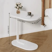 1 pieza Gabinete lateral portátil de lujo para sofá, mesa de centro de almacenamiento minimalista moderna para sala de estar, gabinete de mesita de noche - Multicolor - Ver 2