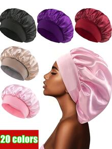 Silk Bonnet For Sleeping, Satin Hair Bonnets, Soft Elastic Band Silk Sleep Cap, Silk Hair Wrap For Curly Hair (Black Gold), Bow Decor Hair Drying Towel, Nordic Hair Drying Cap For Bathroom Absorbent Hair Towel Home Bathroom Decor Fall Decor Back To School Hair Bonnet Shower Towels For Beauty Salon, Hotel Sports, Home Essentials, Towel, Skin Care - Multicolor - View 11