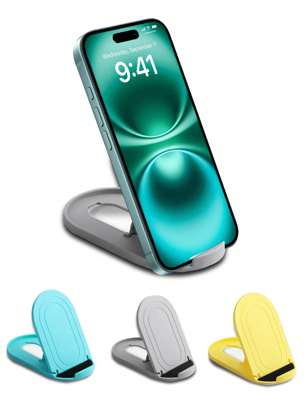 1pc Portable Simple Folding Desktop Phone And Tablet Leisure Stand, Creative Nightstand Phone Holder, Stylish And Compact Design, Easy Hands-Free Viewing And Multiple Uses