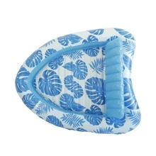 1 Stück aufblasbares blaues Schwimmliege, Sommer Schwimmbad Party Zusammenkunft Schwimmliege, faltbar mit Rückenlehne Schwimmhilfe, Strandutensilien, Strandaccessoires