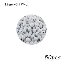 50 pezzi/100 pezzi, Assortimento di perline, perline in silicone di colore solido da 9mm/12mm/15mm, in vari colori, perline decorative, adatte per braccialetti fai-da-te, penne con perline, ecc.