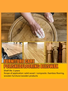 Natural Beeswax Furniture Care, Polishing, Waterproof, Anti-Cracking, Brightening, Wooden Floor Maintenance, Beeswax