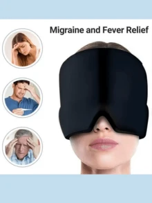 Mũ giảm đau nửa đầu, mũ chườm đá gel làm mát, mũ trị liệu nóng lạnh kép, giảm đau nửa đầu và hạ sốt, chăm sóc da đầu như ở spa, mặt nạ ngủ mềm mại thoải mái, có màu đen/xám/hồng, ôm sát khuôn mặt, thích hợp sử dụng trong nhà và ngoài trời, phù hợp với mọi lứa tuổi. - Một cỡ - Xem 10