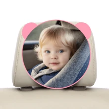1 Pc Round Shape Crash Tested And Certified Shatterproof Baby Car Mirror, Car Seat Mirror For Rear Facing Infant With Wide Larger Crystal Clear View - Multicolor - View 15