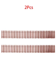 1/2 szt. Miniaturowy drewniany płot Miniaturowy płot do ogrodu wróżek Mikro krajobraz Doniczki Akcesoria Ozdoby do domu Pokój Ogród 35,4 cala * 2 cale