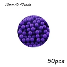 50 pezzi/100 pezzi, Assortimento di perline, perline in silicone di colore solido da 9mm/12mm/15mm, in vari colori, perline decorative, adatte per braccialetti fai-da-te, penne con perline, ecc.