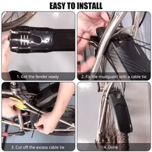 2PCS Cycling MTB Mudguard Mud Guard Mountain Bike Bicycle Fen-Der Front Rear Tyre - Black - View 5