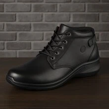 Verde Tabaco botines de piel para mujer 8011 color negro, perfecto para estilos casual y outdoor, ideal para el trabajo, caminatas o actividades diarias, botines mujer, calzado negro con tacón, estilo urbano chic,  botines de piel, calzado de mujer    Gótico  Vintage  Básico  Casual  casual        Casa  Exterior - Negro - Ver 2