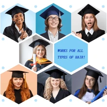 1pc/2pcs Sturdy Anti-Slip Graduation Cap Elastic Headband, Suitable For Graduation Cap For Students & Ladies (Graduation Cap Not Included), Black Best Gifts Birthday