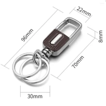 Chaveiro de Metal de Liga de Zinco para Homens e Mulheres, Chaveiro do Carro Chaveiro Automotivo Abridor Giratório Mosquetão Cromado - Multicolorido - Visão 7