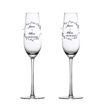 (Set Of 2) Personalized Champagne Flutes For Weddings, Engagements, And Anniversaries - Elegant UV Printed Mr. And Mrs. Toasting Glasses Set - Customizable Shapes, Styles, And Colors - Perfect Gift For Newlyweds, Bridal Showers, And Romantic Celebrations - Unique Keepsake For Toasting Love And Happiness - Ideal For Wedding Receptions, Engagement Parties, And Special Occasions - Celebrate Your Love Story With Style!