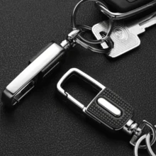 Chaveiro de Metal de Liga de Zinco para Homens e Mulheres, Chaveiro do Carro Chaveiro Automotivo Abridor Giratório Mosquetão Cromado - Multicolorido - Visão 2