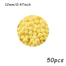 50 pezzi/100 pezzi, Assortimento di perline, perline in silicone di colore solido da 9mm/12mm/15mm, in vari colori, perline decorative, adatte per braccialetti fai-da-te, penne con perline, ecc.