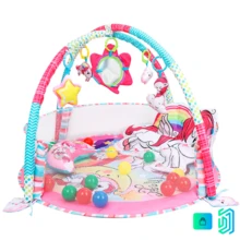 Gimnasio Bebé Interactivo Tapete Didáctico Infantil Nube - Rosa - Ver 1