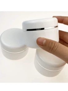 5个20克/30克/50克塑料乳霜罐化妆品样品瓶，可重复灌装的化妆品容器，适用于化妆品、彩妆和护肤品，非常适合旅行、化妆品储存和分装。