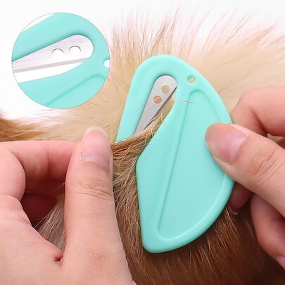 5pcs Cat Hair Removal Tool Set, Long Hair Cat Dematting Comb, Pet Fur Deshedding Brush, Razor, Pet Fur Trimmer