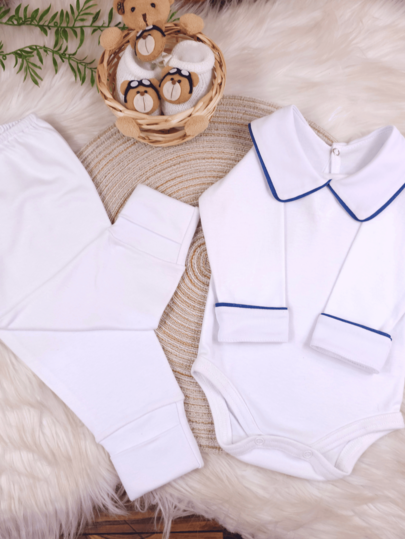 Pure & Posh Baby Conjunto Body e Calça Menino Para Bebê