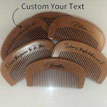 1pc Elegant Wooden Hair Comb, Personalized Name,Perfect Gift & Fashion Accessory,Custom Labor Comb ,Birth Comb