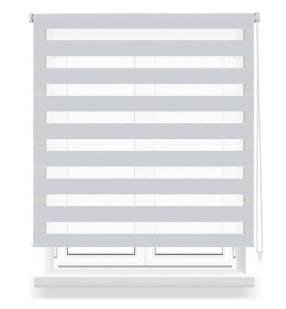 Kynley Estor Enrollable de Doble Capa Noche y Día, Persiana Enrrollable para Ventana 45-160x180cm, Fácil de Instalar, para Ventanas y Puertas, Translúcido y Opaco.
