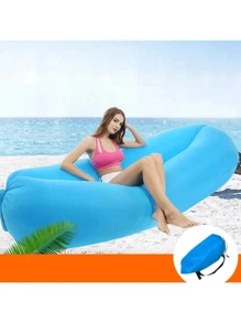 1pc, Recliner Air Slouchy Inflatable Sofa Bag, Portable Camping Sofa Mattress, Music Festival Recliner, Beach Essentials, Beach Accessories, Pool Float